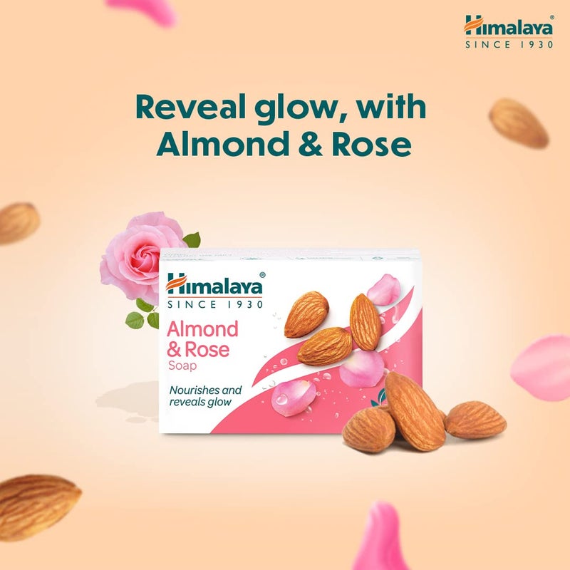 Himalaya Herbals Moisturizing Almond and Rose Soap 125g - Image 2