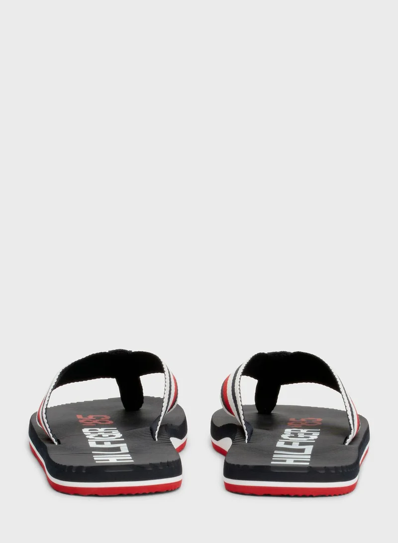 TOMMY HILFIGER Logo Massage Footbed Flip Flops