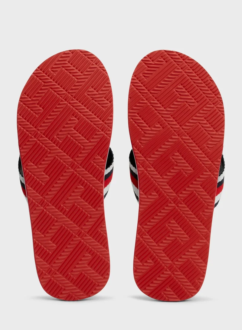 TOMMY HILFIGER Logo Massage Footbed Flip Flops