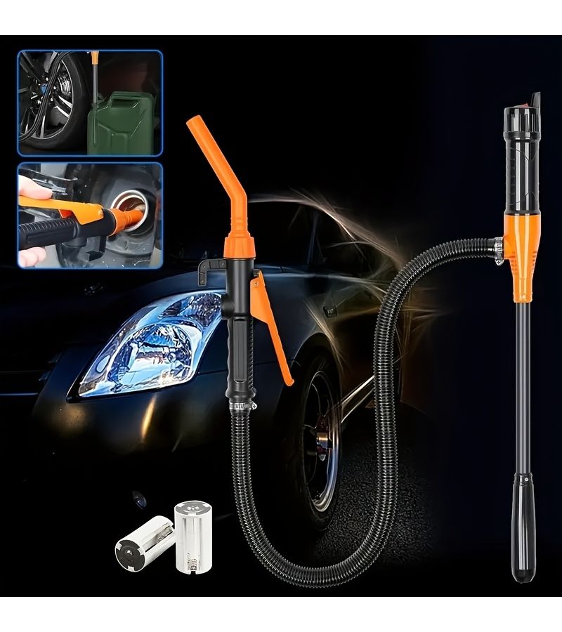 Portable Fuel Transfer Pump Battery Powered Liquid Pump With Flow Control Nozzle Battery Not Included 2.4 Gallons Per Minute High Efficiency For Gasoline Diesel Kerosene Model AL 2240 - Image 2