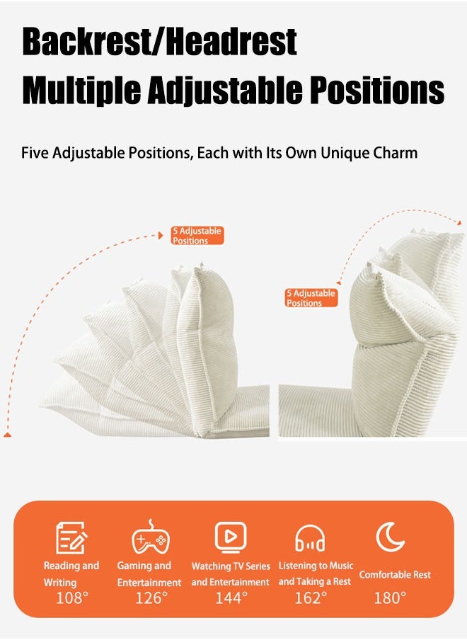 VUCATIN - Folding Sofa Bed Convertible Sleeper Chair Foldable Matress with Back Support Portable Fold Out Chair Bed Comfy Floor Sofa Lounge for Living Room Bedroom (Grey-B) - Image 1