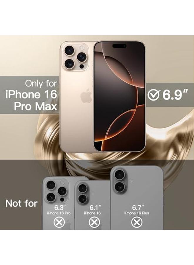 جي تيك جراب شفاف ناعم لهاتف Iphone 16 Pro Max مقاس 6.9 بوصة مع حماية كاملة لعدسة الكاميرا متوافق مع Magsafe للشحن اللاسلكي غطاء هاتف TPU مطلي بالكهرباء مقاوم للصدمات من التيتانيوم الصحراوي - Image 2
