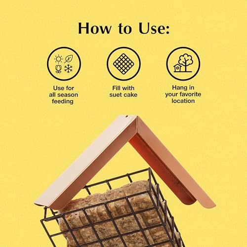 CS C&S Hanging Suet Basket w/Roof 14.4 Ounces - Image 5