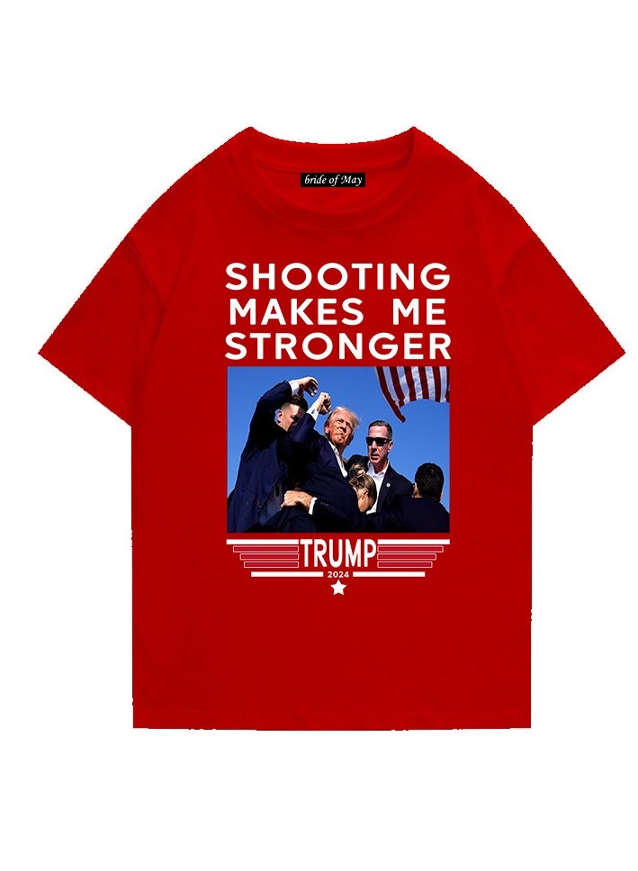 KUYING New Trump Print Short Sleeved Shirt - Image 1