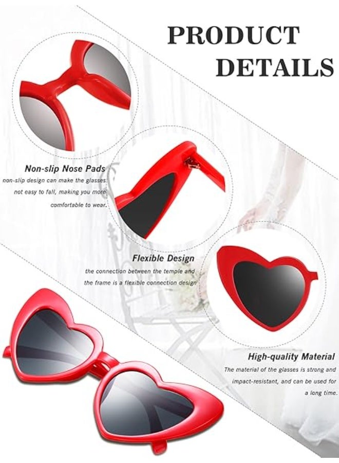 Flutesan 15 Pairs Heart Sunglasses Bachelorette Sunglasses Heart Shaped Sunglasses Bachelorette Party Supplies for Women - Image 2