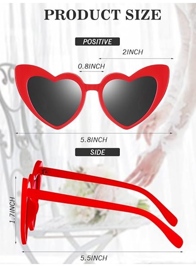 Flutesan 15 Pairs Heart Sunglasses Bachelorette Sunglasses Heart Shaped Sunglasses Bachelorette Party Supplies for Women - Image 4