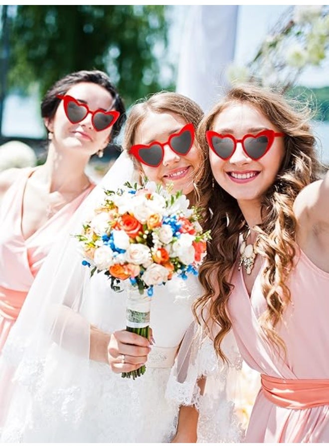 Flutesan 15 Pairs Heart Sunglasses Bachelorette Sunglasses Heart Shaped Sunglasses Bachelorette Party Supplies for Women - Image 5
