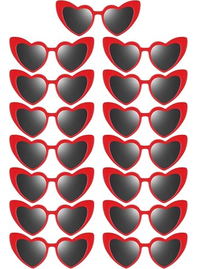 Flutesan 15 Pairs Heart Sunglasses Bachelorette Sunglasses Heart Shaped Sunglasses Bachelorette Party Supplies for Women - Image 1