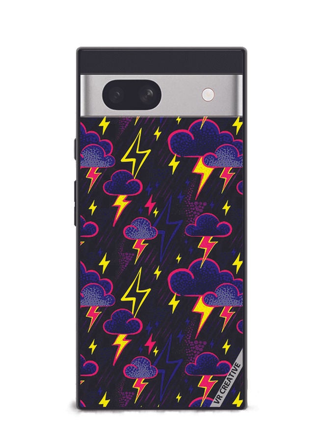 VR CREATIVE Protective Case Cover For Google Pixel 7a Lightening Design Multicolour - Image 1
