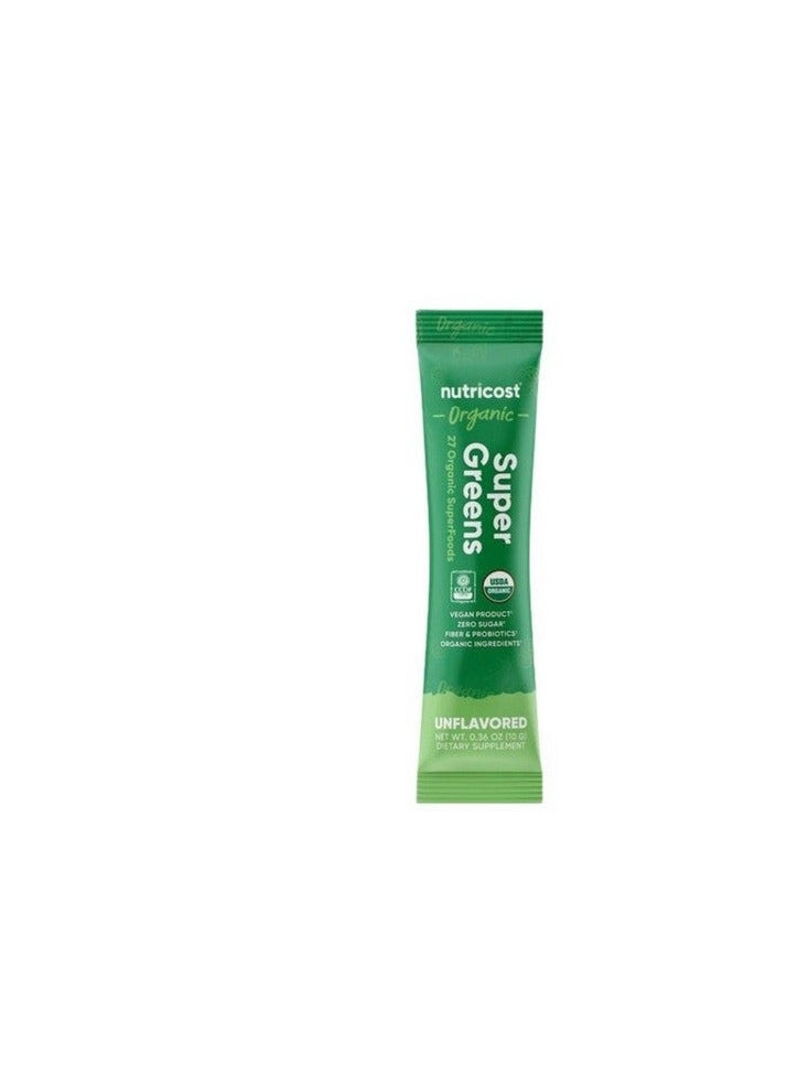 مسحوق الخضراوات العضوية سوبر جرينز من نيوتريكوست، بدون نكهة، عبوة واحدة