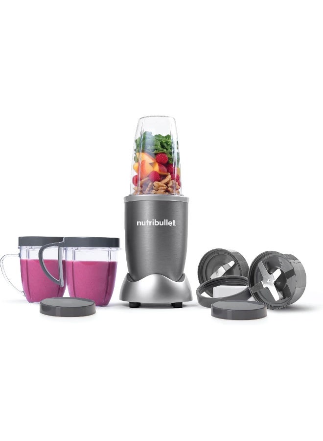 nutribullet 12 Piece set  Accessories 600W High-Speed Bullet Blender, Multi-Functional Nutrient Extraction, Smoothies Maker, Easy Cleanup, 700 ml, NBR-1212M, 1-Year Warranty, Grey 700 ml 600 W NBR-1212M Grey - Image 1