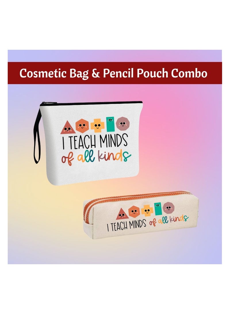 PRINTSHOP4ME Teachers Day Cosmetic Bag And Pencil Pouch Combo–Thoughtful Gift Set For Teachers–Ideal For Women Educators–Appreciation Gift For Teacher’s Day,End Of Year Or Back To School - Image 2
