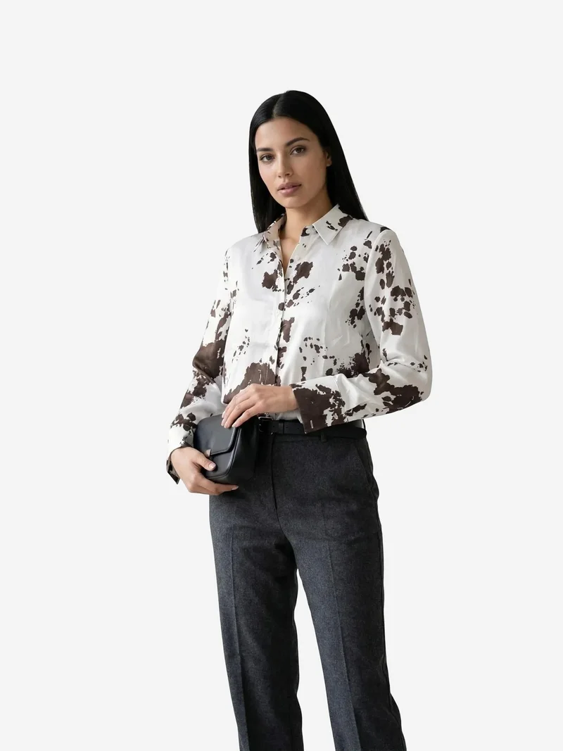 MY FASHION MY FASHION Abstract Print Button-Up Shirt