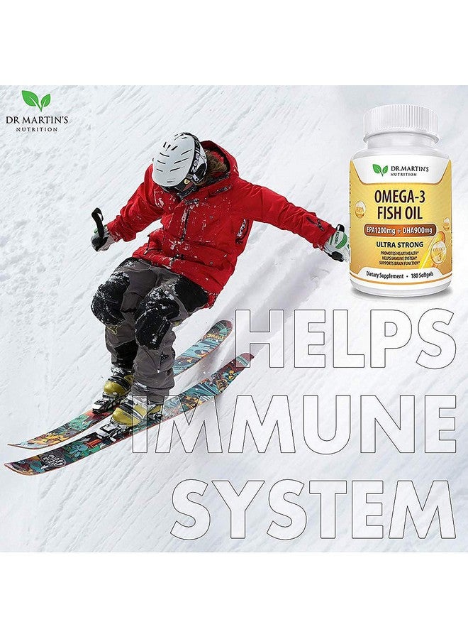DR. MARTIN'S NUTRITION Omega 3 Fish Oil 3750Mg Triple Strength 180 Burpless Softgels ; Epa 1200Mg + Dha 900Mg ; Promotes Healthy Heart Immune System Eyes Skin & Brain Function - Image 5