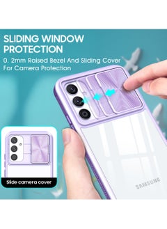 AUTO FOCUS Shockproof Protective Case Cover With Slid Camera Cover For Samsung Galaxy A34 Purple  - Image 2