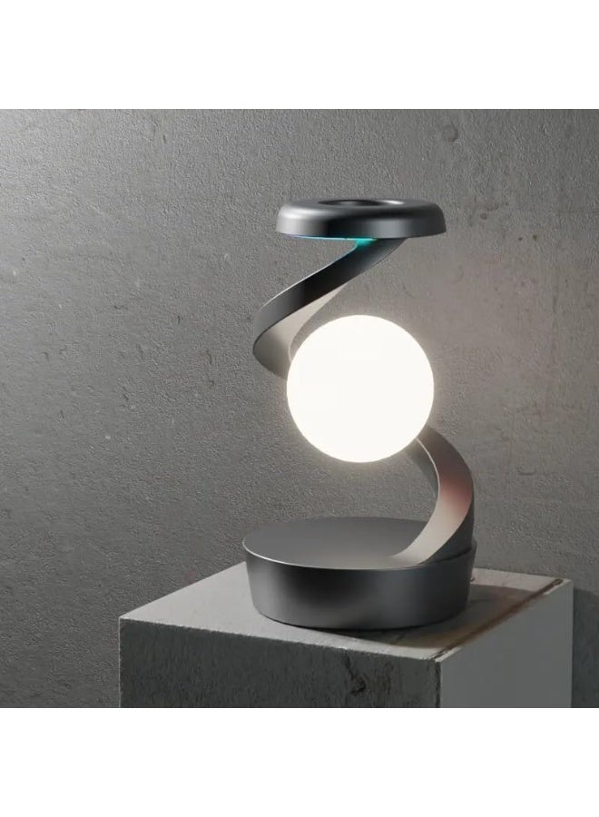 مصباح طاولة LED ثلاثي الأبعاد – ديكور منزلي عصري مع إضاءة قمر متحركة تعمل بالسينسور - Image 1