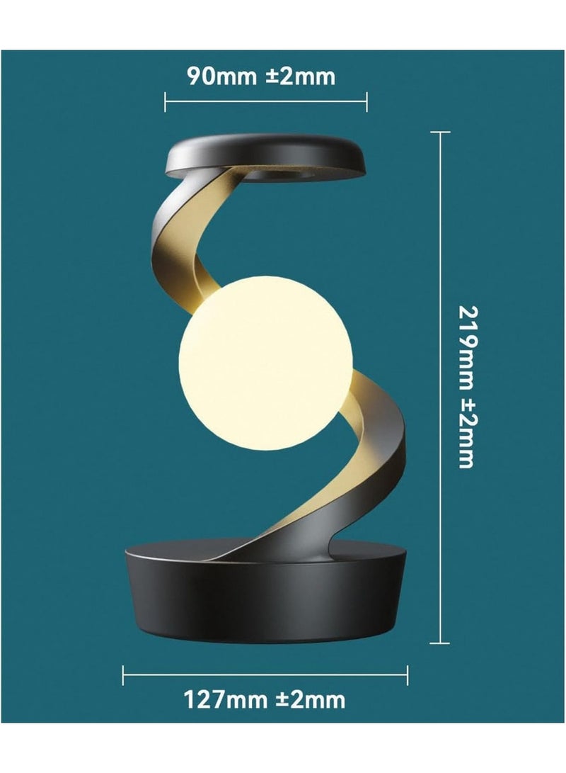 مصباح طاولة LED ثلاثي الأبعاد – ديكور منزلي عصري مع إضاءة قمر متحركة تعمل بالسينسور - Image 2