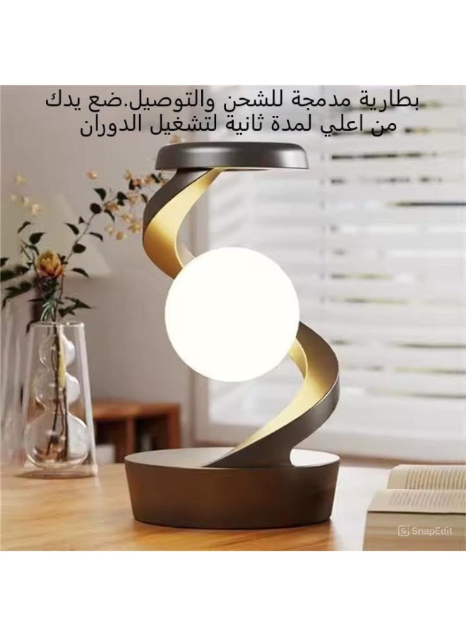 مصباح طاولة LED ثلاثي الأبعاد – ديكور منزلي عصري مع إضاءة قمر متحركة تعمل بالسينسور - Image 4