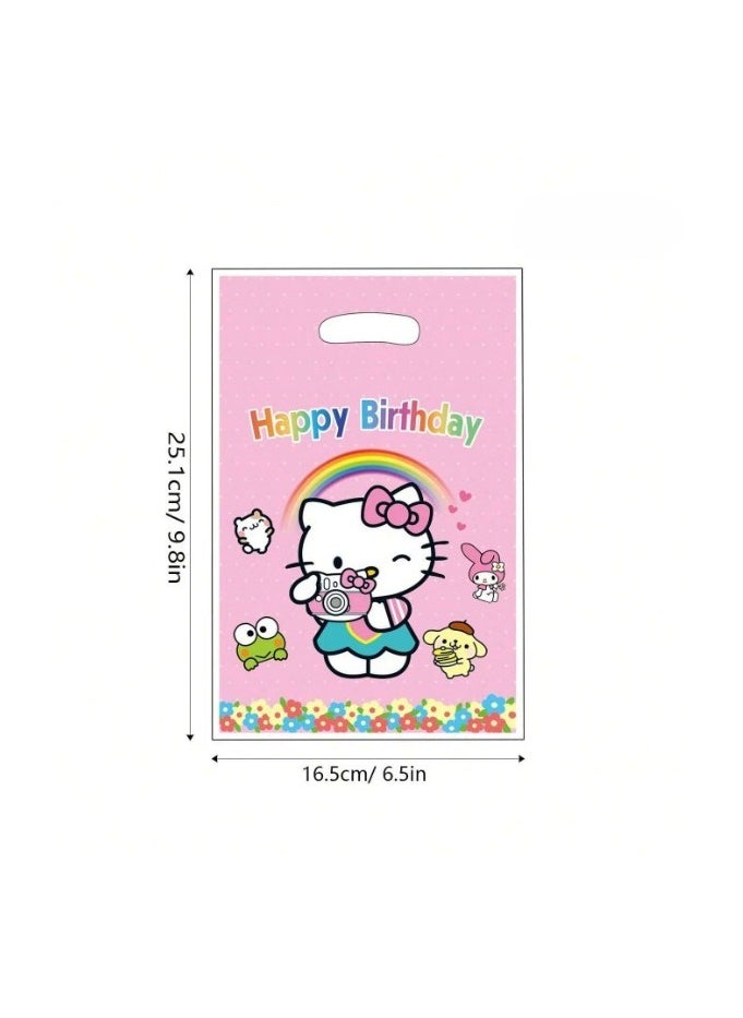 Generic Cute Hello Kitty design gift and sweet distribution bags for Eid, birthday and graduation parties, suitable for gifts and all kinds of sweets for children, 10 bags  - Image 3