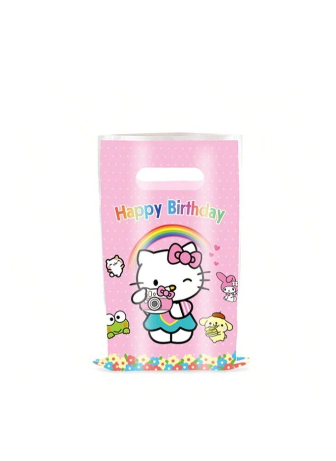 Generic Cute Hello Kitty design gift and sweet distribution bags for Eid, birthday and graduation parties, suitable for gifts and all kinds of sweets for children, 10 bags  - Image 4