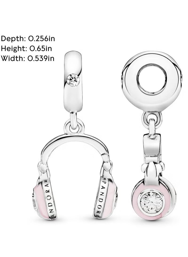 PANDORA PANDORA Jewelry Headphone Pendant 925 Sterling Silver Cubic Zirconia  - Image 2