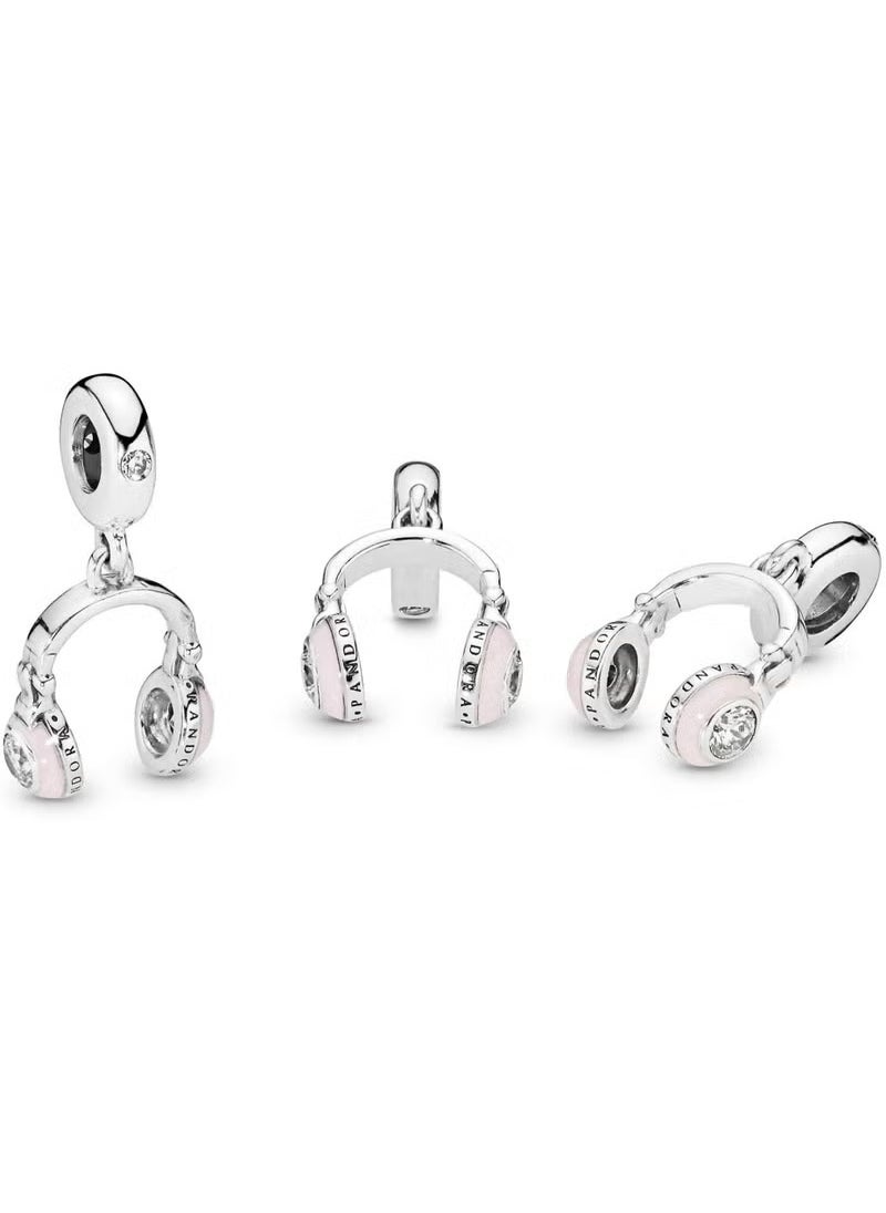 PANDORA PANDORA Jewelry Headphone Pendant 925 Sterling Silver Cubic Zirconia  - Image 5