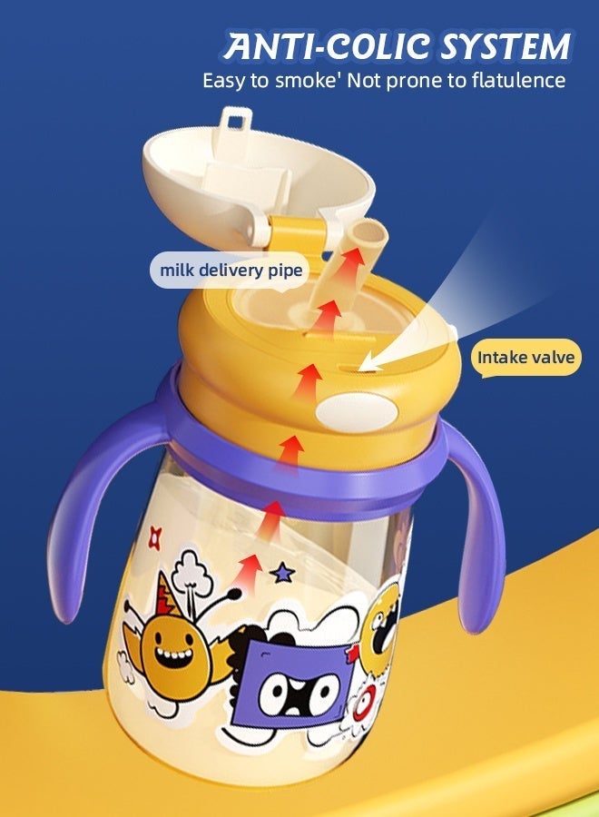 Soft Touch 330ml Baby Straw Cup, Leakproof Toddler Training Cup with Handles & Safety Lock, PPSU Straw Sippy Cup with Adjustable Strap, Spill Proof Baby Drinking Bottle for Home, School and Travel - Image 5