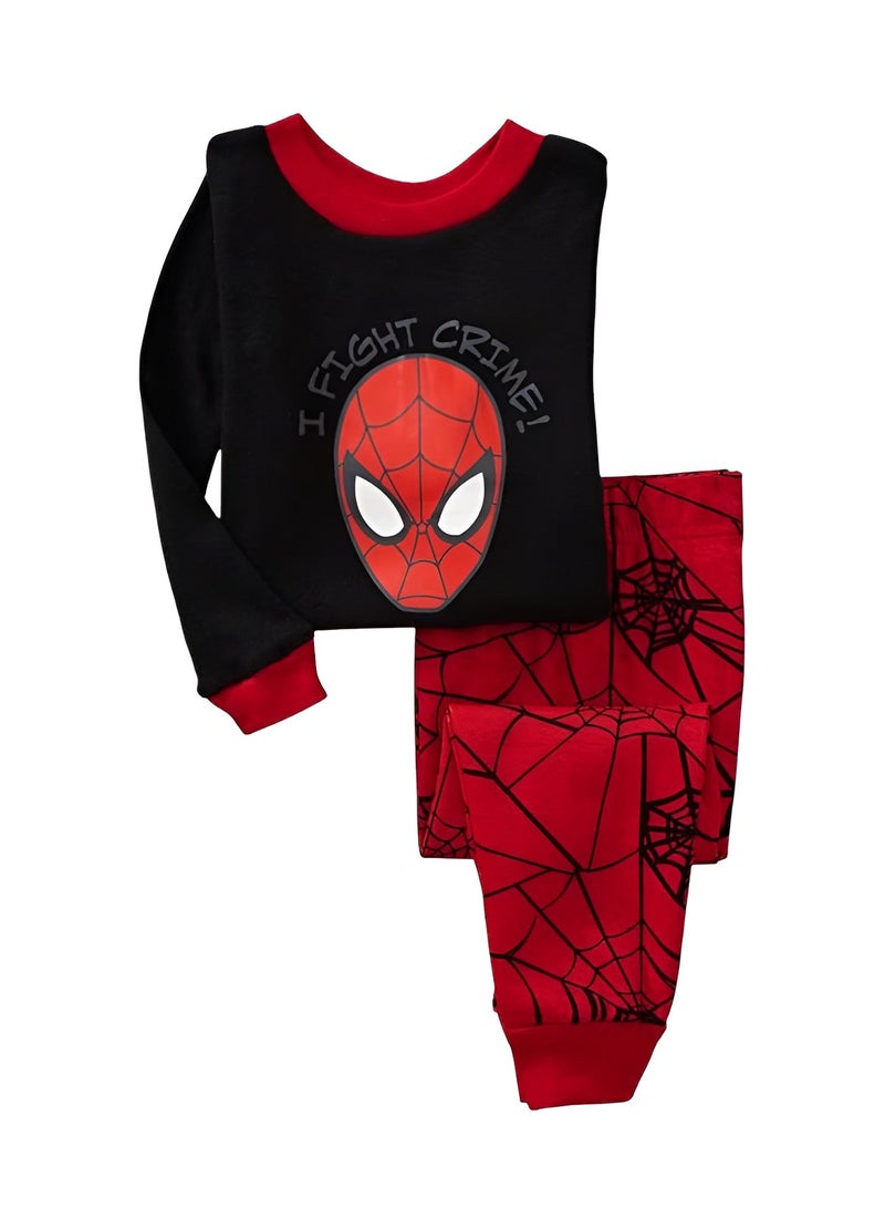 D'Daniela Daniel - Boys' Spectacular Spidey Pajama Set- Long Sleeve - Image 1