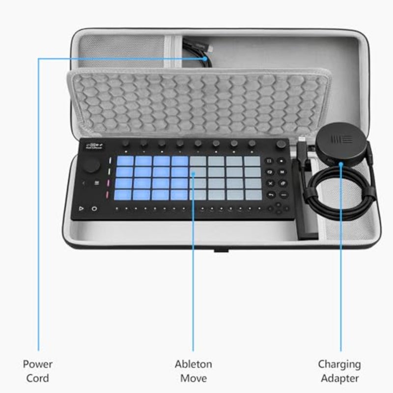 Hard Shell Travel Case Compatible with Ableton Move, Audio Sampler Carrying Bag Dark Gray - Image 3