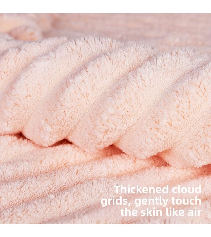 3 Pack Coral Fleece Hair Drying Towels Soft Absorbent Quick Dry Hair Wrap - Image 2