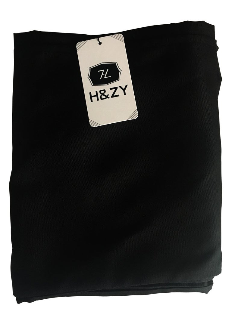 H&ZY Unisex Tunic Halloween Robe Hooded Cloak Costume Black - Image 4