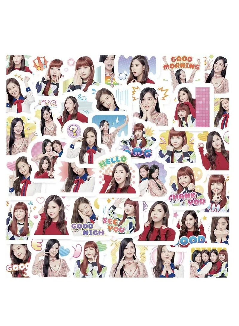 SKYLO 40  pcs Black Pink Combination Cute Stickers Around - Image 2