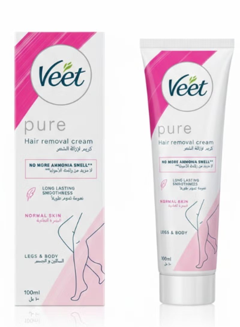 Pure Hair Removal Cream for Normal Skin – Legs & Body – 100 ml