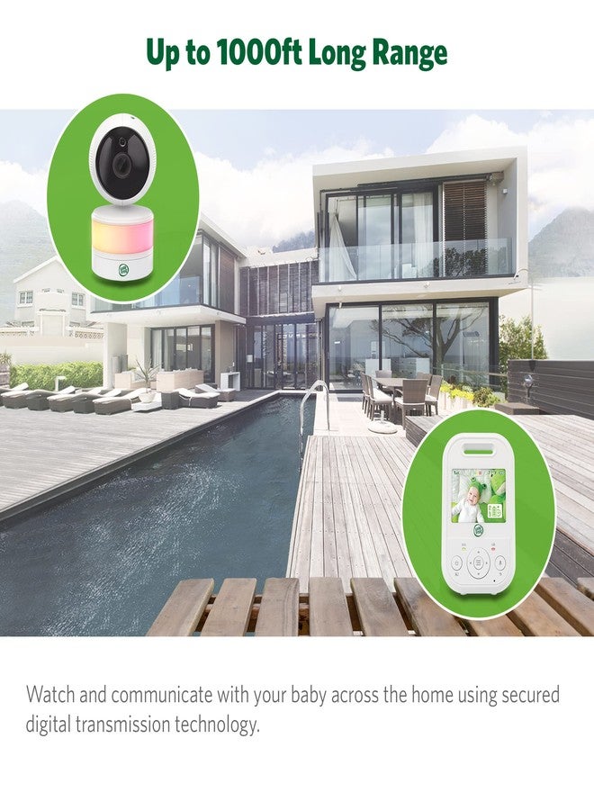 LeapFrog LF2513 Baby Monitor, 2.8" IPS LCD Screen, Pan-Tilt-Zoom, 1000ft Range, Night Vision, Soothing Lullabies, Night Light, 2-Way Audio,Temperature Sensor, Secure Transmission No WiFi - Image 3