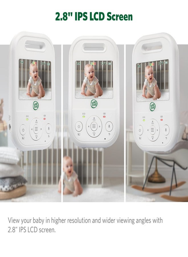 LeapFrog LF2513 Baby Monitor, 2.8" IPS LCD Screen, Pan-Tilt-Zoom, 1000ft Range, Night Vision, Soothing Lullabies, Night Light, 2-Way Audio,Temperature Sensor, Secure Transmission No WiFi - Image 2
