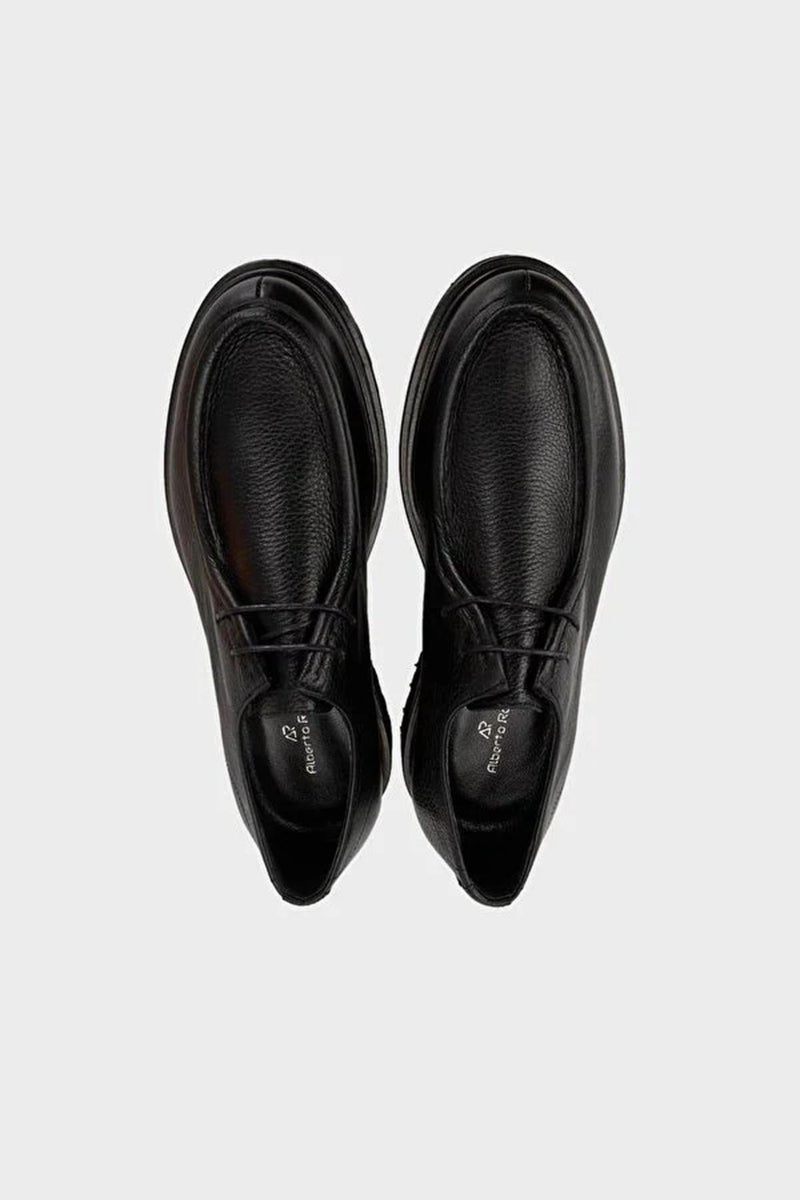 Alberto Rossi 101 3094 Deerskin Men's Casual Shoes - Black  - Image 5