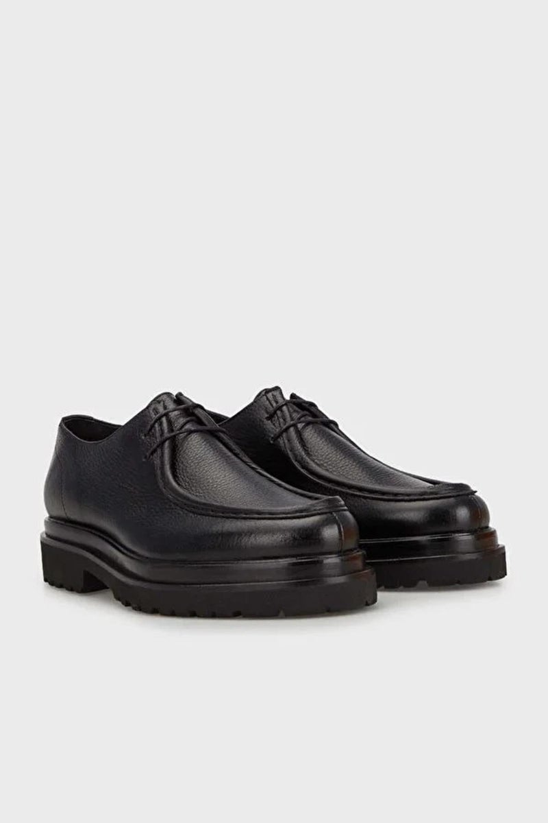 Alberto Rossi 101 3094 Deerskin Men's Casual Shoes - Black  - Image 3