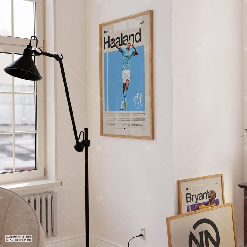 TNESSENTIAL Erling Haaland Poster, Manchester City Poster, Soccer Gifts, Sports Poster, Football Player Poster, Soccer Wall Art, Sports Bedroom Posters - Image 3