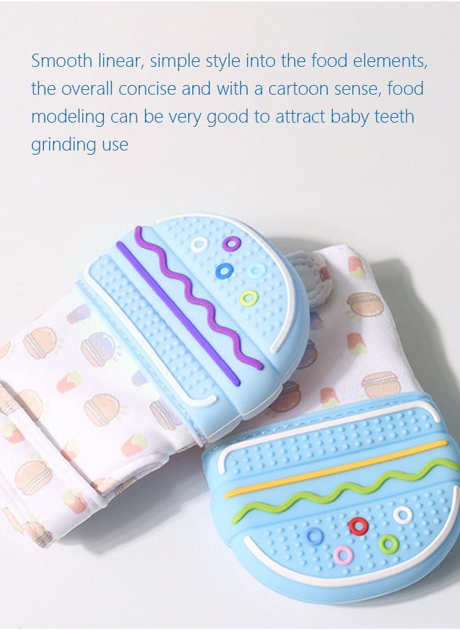 Occuwzz Silicone teething gloves easy to clean safe soft heat-resistant teething gloves for babies and infants to prevent biting hands  - Image 4