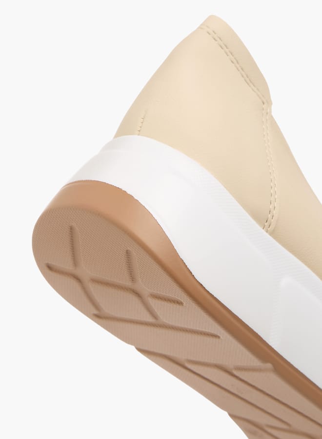 Flora Bella By Shoexpress Womens Textured Wedge Heel Shoes With Metal Accent - Image 4