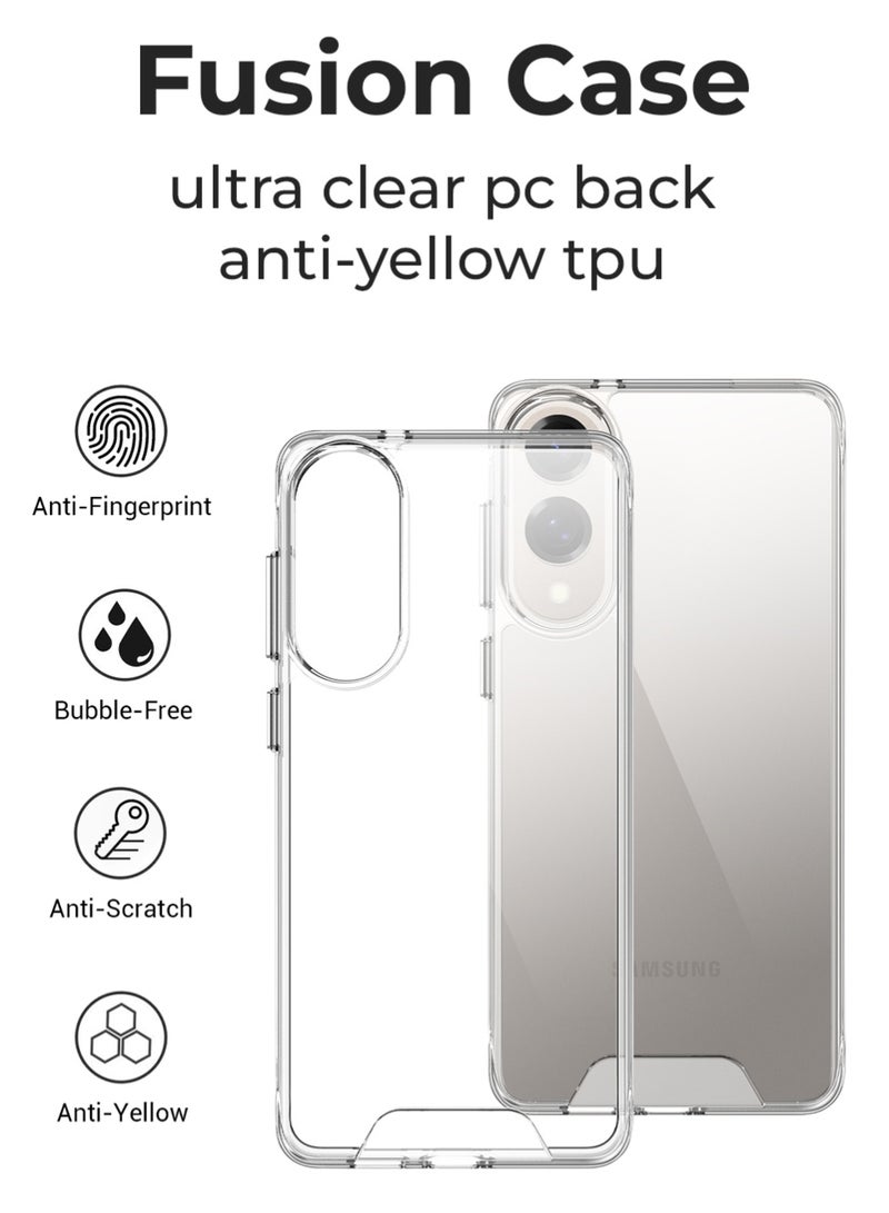 جلاسولوجي Samsung Galaxy S25 Edge Case, Non-Yellowing Slim Minimalist Shockproof Bumper Protective Phone Cover, Anti-Scratch Hard PC Back (Clear) - Image 5