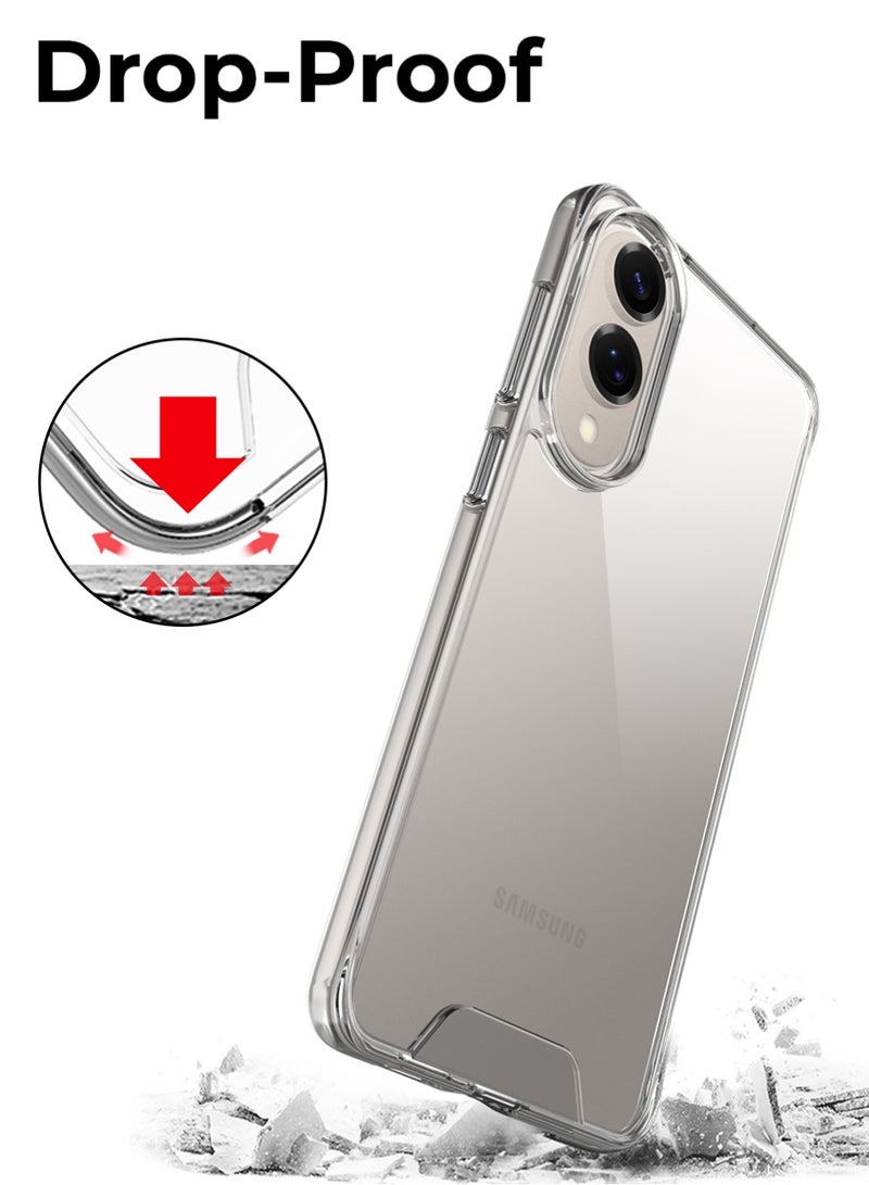 جلاسولوجي Samsung Galaxy S25 Edge Case, Non-Yellowing Slim Minimalist Shockproof Bumper Protective Phone Cover, Anti-Scratch Hard PC Back (Clear) - Image 2