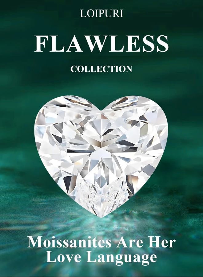 LOIPURI Moissanite Promise Rings for Her, 2CT D Color VVS1, Heart Shaped Celtic Knot, 925 Sterling Silver Engagement Wedding Anniversary Valentines Promise Gift with Certificate, 10, Sterling Silver - Image 3