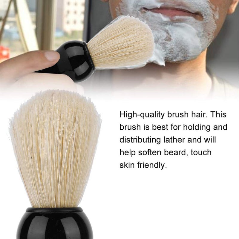 فرشاة لحية ناعمة محمولة للرجال ذات شعيرات للحلاقة والتنظيف، أداة صالون حلاقة - Image 4
