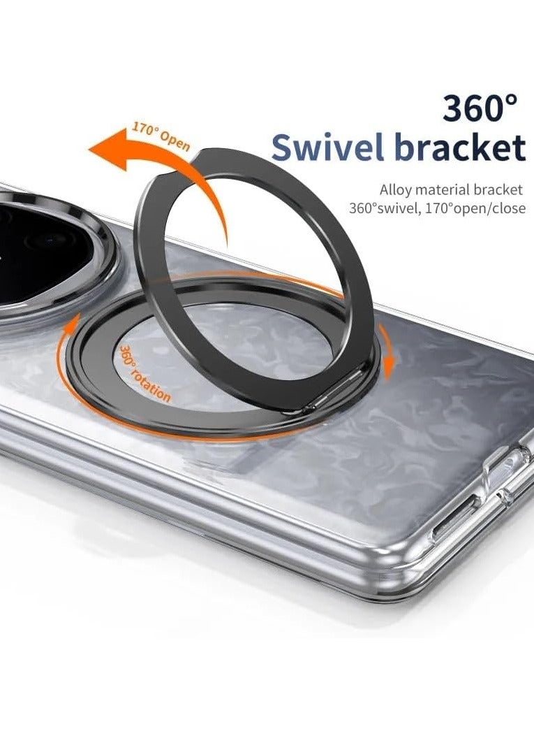 General Magnetic Case Compatible with Huawei Mate X6 with Screen Protector, 360° Rotating Magnetic Stand, Clear Shockproof Case  - Image 3