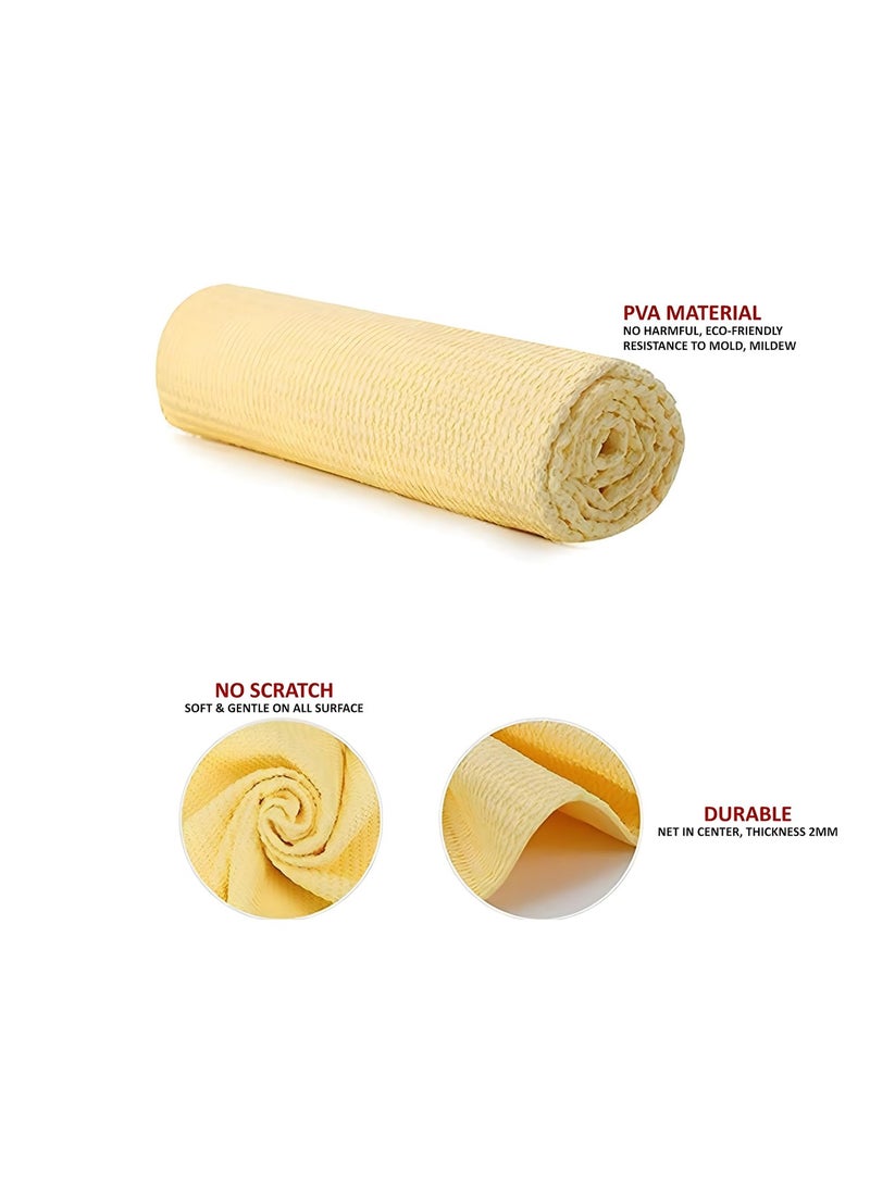 Sword Pro Concave Convex Sword Pro 6D No Resistance Cleaning Chamois 64x43cm Yellow - Super Absorbent PVA Towel for Car, Glass, Furniture, Multi-Surface Cleaning. - Image 5