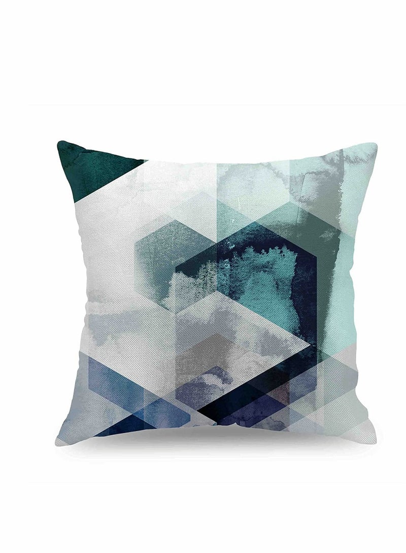 SYOSI مجموعة أغطية رمي زخرفية لأريكة زهور زرقاء، مثالية للاستخدام في فناء خارجي وحديقة وصالة معيشة وأريكة منزل ريفي ومقاعد سيارات، ديكور منزلي 18 × 18 سم، 4 قطع - Image 4