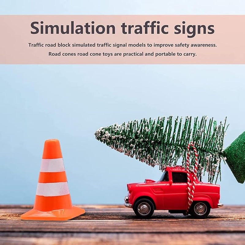 14 Pcs Mini Safety Cones Road Parking Signs Traffic Warning Set Orange - Image 4