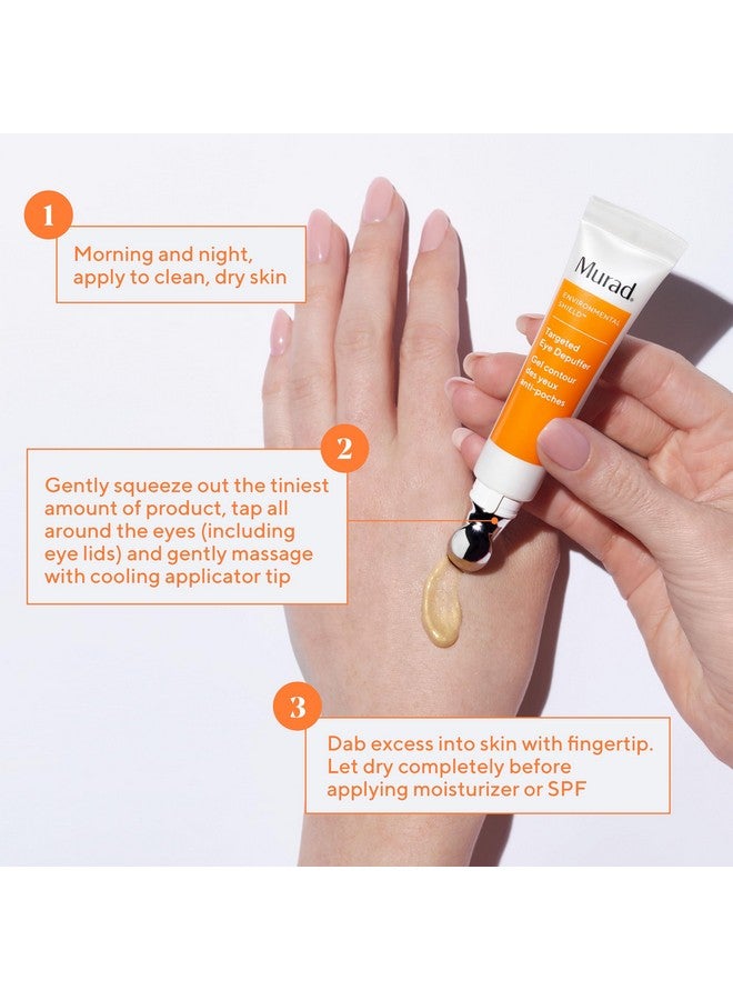 مراد كريم العين المضاد للشيخوخة - مصمم لتفتيح وتخفيف الانتفاخات وشد منطقة أسفل العينين بشكل واضح - تدليك بالجينسنغ والزنبق والكافيين لإزالة الانتفاخات والحقائب تحت العينين - 0.5 أونصة سائلة - Image 5