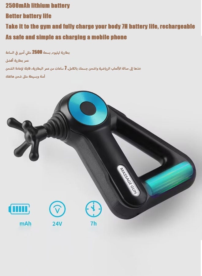 Bukela Massage gun with heating function, 16mm amplitude deep tissue impact, professional athlete muscle massager, silent electric massager - Image 5